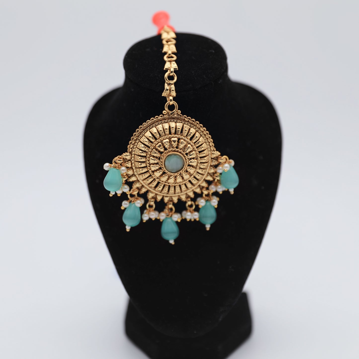 Gold Plated Set with Tikka β Mint Blue πππβ¨